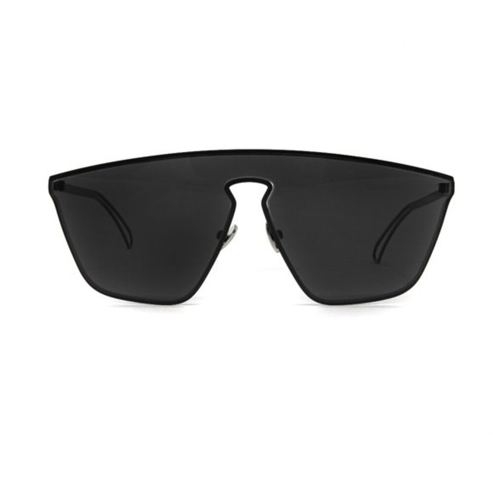 Black Oversized Low Profile Modern Streetwear Cyber Edgy Sunglasses